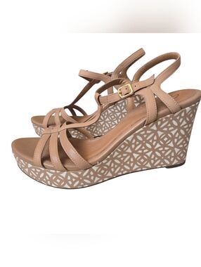 Clarks Artisan Women's Amelia Avery Wedge Platform Nude Sandals